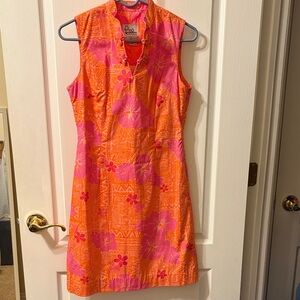 Tiki Hibiscus Print Dress Lilly Pulitzer